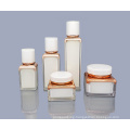 S59 30g 50g Jar 15ml 30ml 50ml Bottle  In Stock Ready to Ship Luxury White Skin Care Cosmetic Square Acrylic Jar and Bottle Set